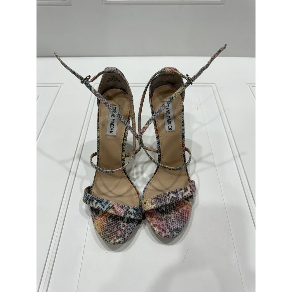 Steve Madden Multi Color Carrson Snake Skin Heels Size 9.5M - Picture 4 of 10